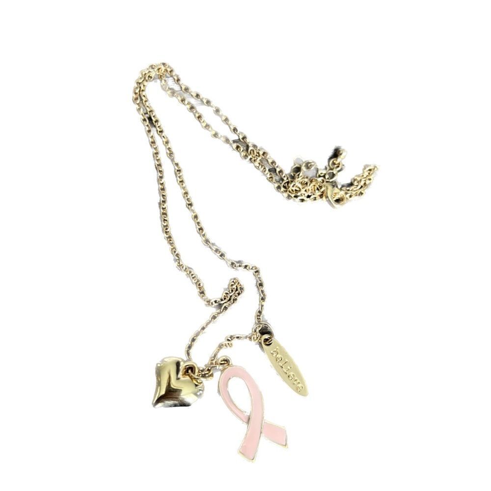 Breast cancer necklace